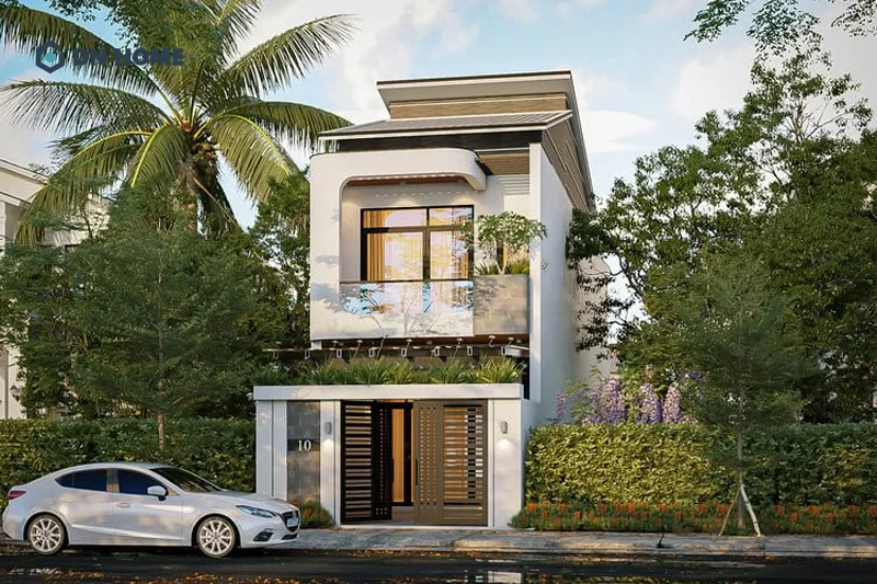 Nhà ống 2 tầng 5x19m thiết kế với không gian xanh tạo nên không gian sống thư giãn, thoải mái