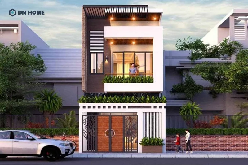 Nhà ống có ban công giúp tổng thể ngôi nhà vừa có điểm nhấn vừa cảm giác rộng rãi hơn