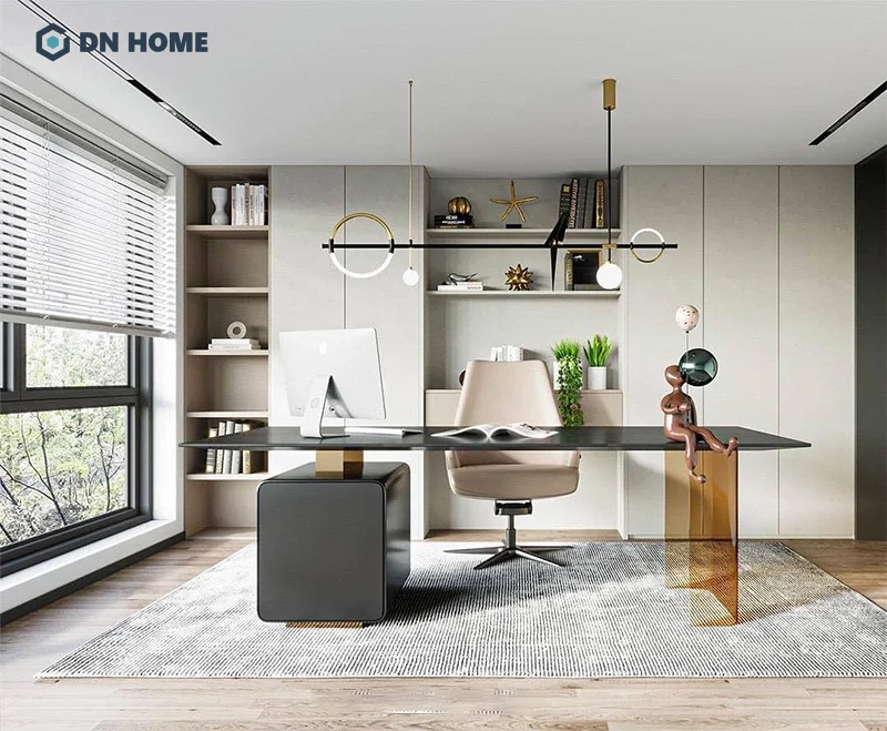 Văn phòng làm việc có diện tích lớn thường được bố trí bên trong các căn hộ hoặc biệt thự cao cấp