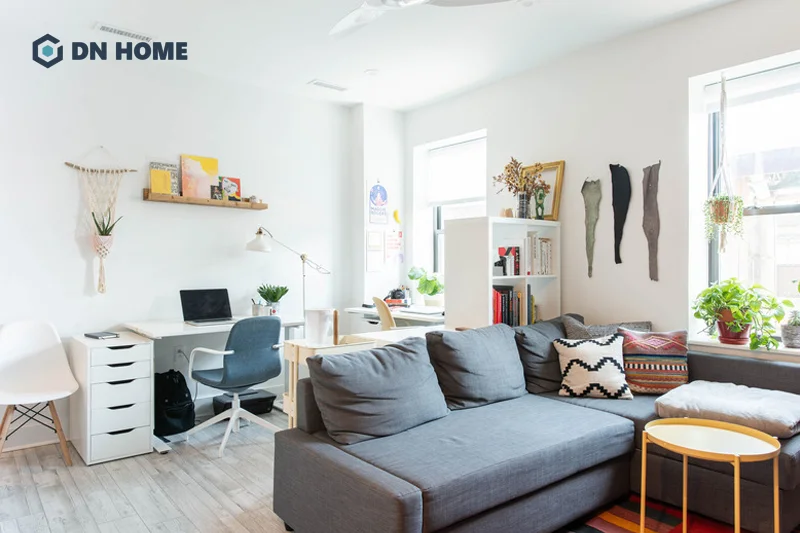 Cần đảm bảo khu vực làm việc đồng bộ với phong cách thiết kế tổng thể của phòng cách