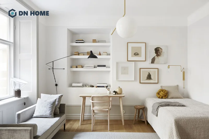 Cần chú ý tận dụng tối đa ánh sáng tự nhiên khi thiết kế khu vực làm việc bên trong phòng ngủ