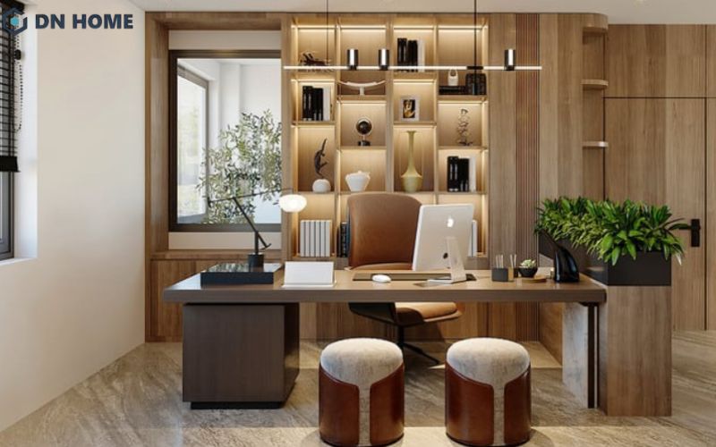 Không gian phòng giám đốc cao cấp thể hiện vị thế của doanh nghiệp lớn