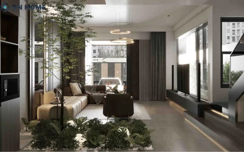 Phong cách hiện đại được ứng dụng phổ biến trong thiết kế phòng khách 16m2