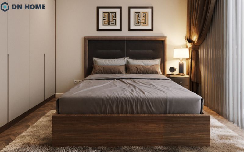 Việc đặt đầu giường tựa vào tường tạo nên cảm giác chắc chắn, an toàn