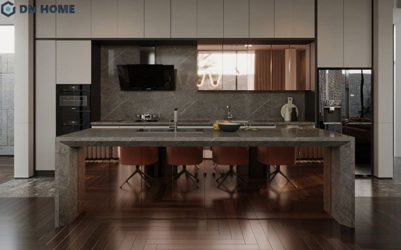 Bố trí thiết bị gia dụng âm tủ giúp không gian bếp trở nên thẩm mỹ, tiện nghi hơn