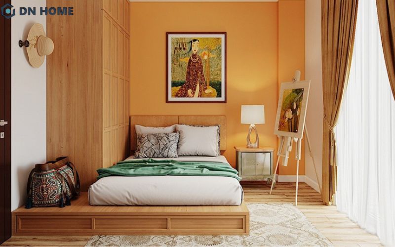 Với người mệnh Thổ, nên thiết kế phòng ngủ sử dụng các chất liệu thô mộc làm chủ đạo