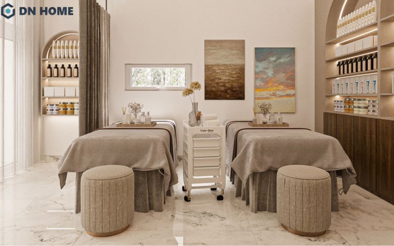 Mùi hương và âm thanh trong không gian spa tại nhà nên ưu tiên dịu nhẹ, dễ chịu