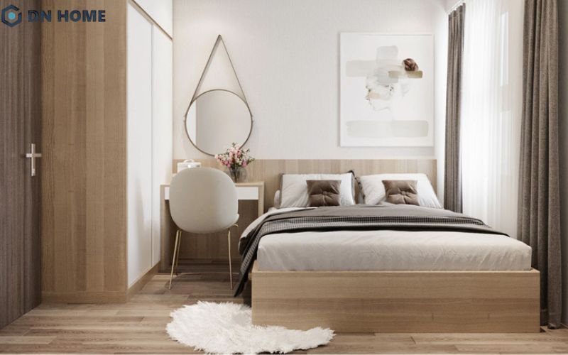 Phòng ngủ nhỏ 12m2 được thiết kế tập trung vào việc tối ưu diện tích