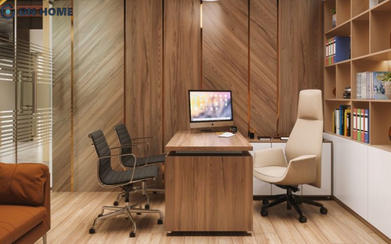 Màu sắc và ánh sáng hài hòa giúp không gian làm việc trở nên dễ chịu hơn