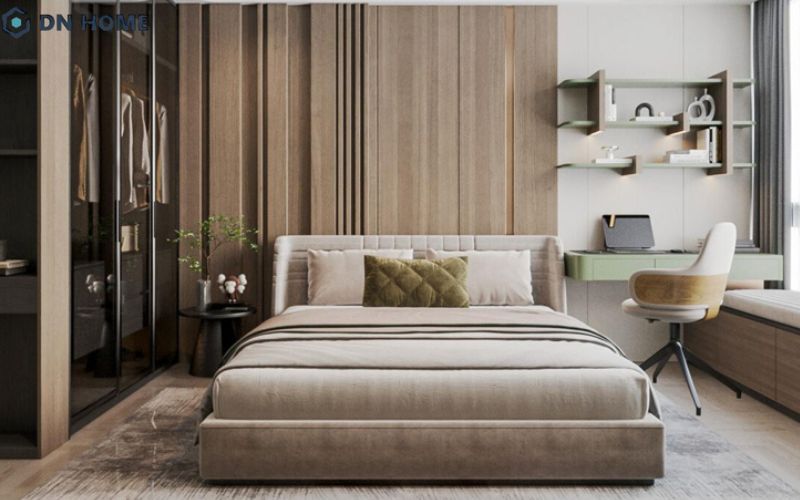 Phòng ngủ 15m2 thiết kế hướng đến sự tiện nghi, tạo sự thoải mái trong sinh hoạt hằng ngày