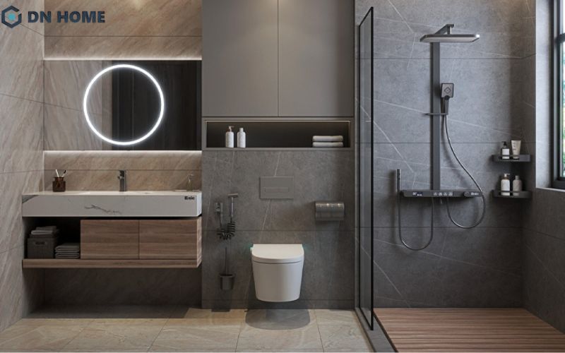 Nhà vệ sinh 4 - 6m2 là diện tích phổ biến, được nhiều gia đình lựa chọn hiện nay