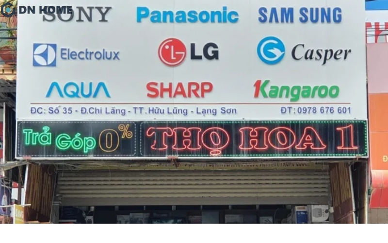 Lựa chọn chất liệu in bảng hiệu cửa hàng điện lạnh