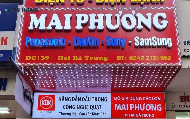 Mẫu bảng hiệu cửa hàng điện lạnh đẹp, ấn tượng