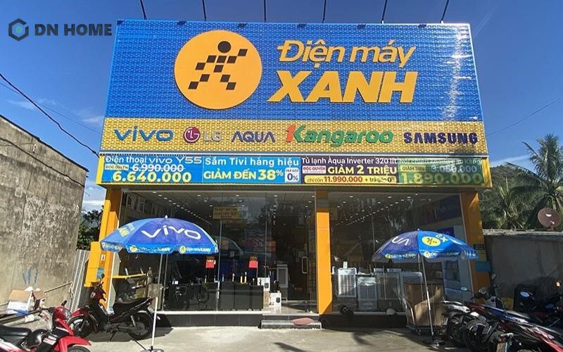 Mẫu bảng hiệu cửa hàng điện lạnh bằng inox sang trọng