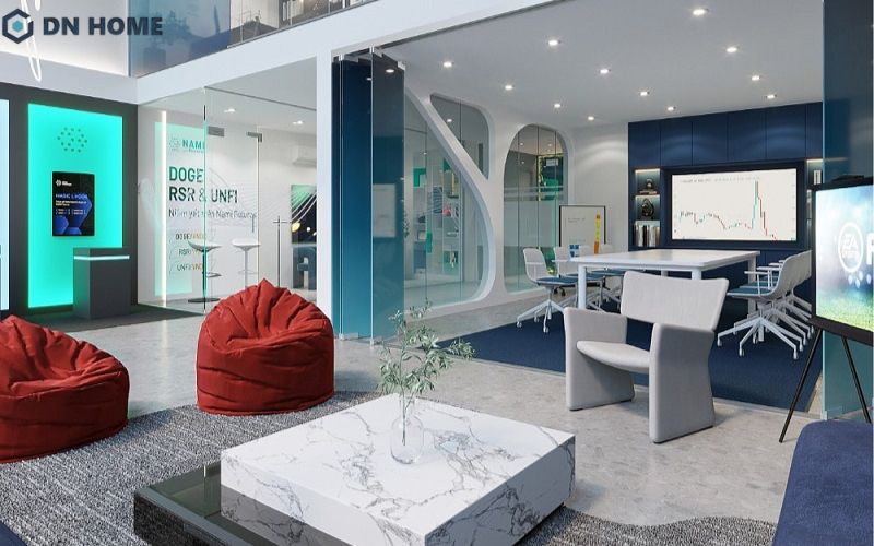 Không gian văn phòng diện tích 100 - 200m2 với thiết kế mở