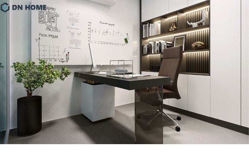 Thiết kế văn phòng 3D nơi làm việc của giám đốc