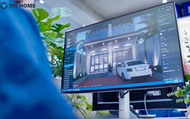 Quy trình triển khai bản mô phỏng văn phòng 3D tại DN HOME