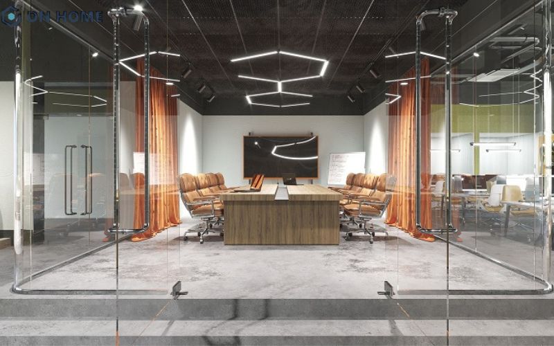 Phòng họp không gian mở có diện tích nhỏ hơn nhưng vẫn đáp ứng tốt tiện nghi, thẩm mỹ