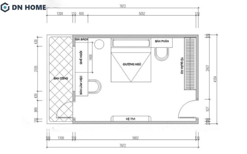 Tùy thuộc vào nhu cầu, diện tích tổng thực tế của ngôi nhà để xác định diện tích phòng ngủ hợp lý