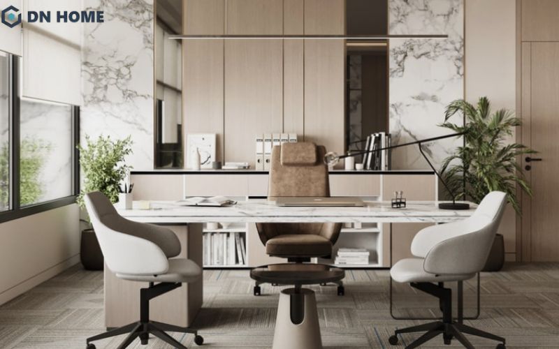 Không gian văn phòng chuyên nghiệp giúp tạo ấn tượng tốt với khách hàng và đối tác