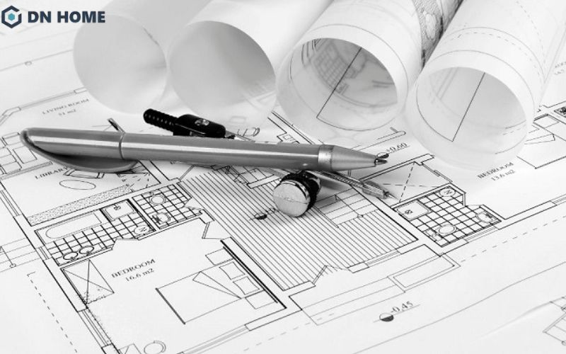 Bản vẽ kiến trúc là phần thể hiện tổng thể, cung cấp cái nhìn chi tiết về không gian quán cafe