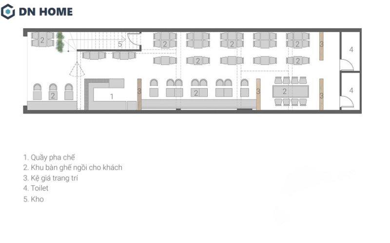 Bản vẽ thiết kế quán cafe nhỏ