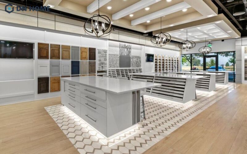 Thiết kế showroom văn phòng sắp xếp không gian với 2 chức năng song hành