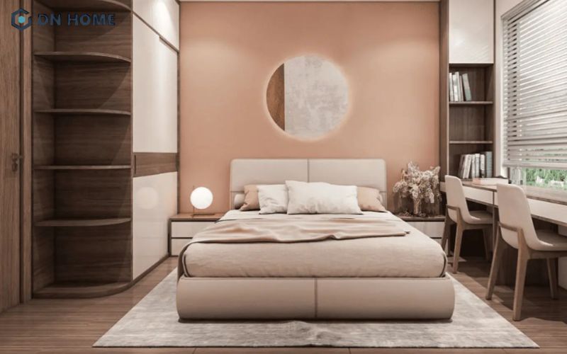 Phòng ngủ 10m2 dành cho người độc thân với nội thất tối giản, tiện nghi