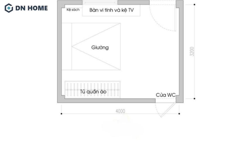 Thiết kế phòng ngủ 10m2 có toilet đảm bảo sự tiện nghi và riêng tư