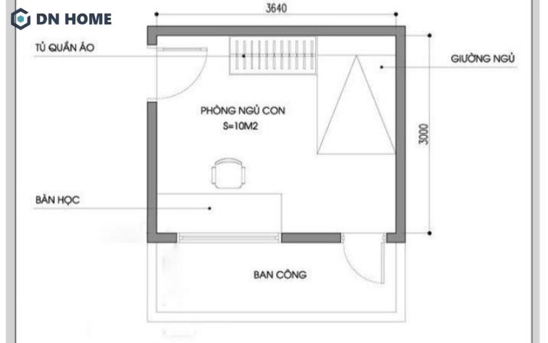 Không gian nghỉ ngơi trở nên thoáng đãng, gần gũi với thiên nhiên khi phòng ngủ có ban công rộng thoáng