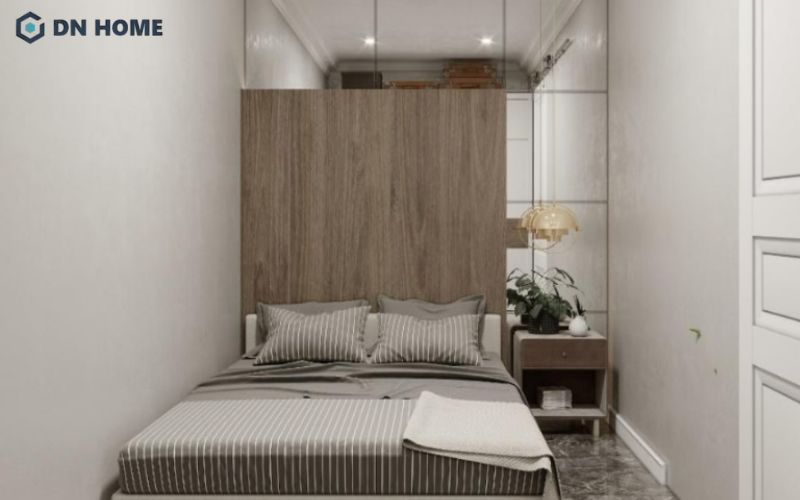 Thiết kế giường, tủ và kệ sát tường giúp tối ưu diện tích sử dụng
