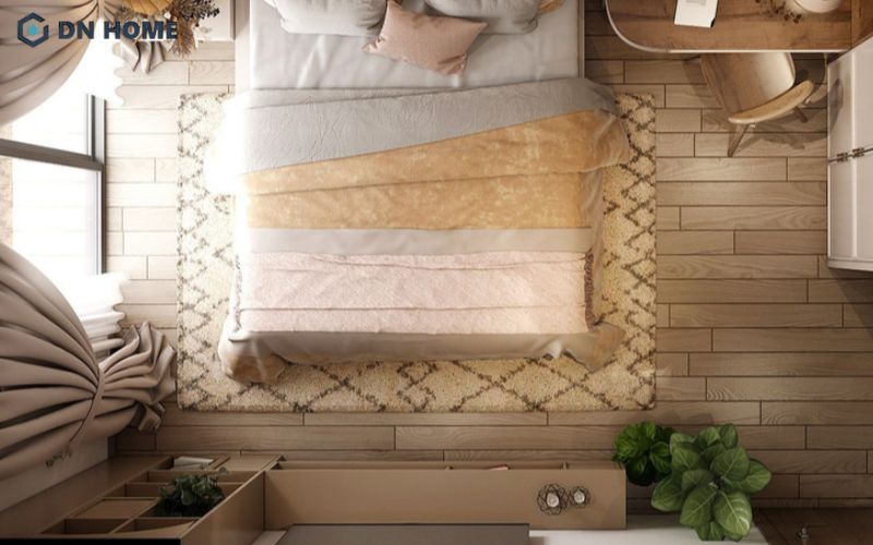 Thiết kế phòng ngủ 10m2 khoa học giúp tối ưu diện tích, mang lại không gian nghỉ ngơi thoải mái và tiện nghi