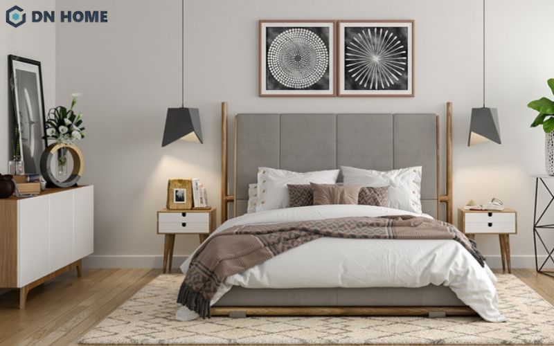 Phòng ngủ Scandinavian sử dụng gam màu sáng và vật liệu tự nhiên tạo cảm giác ấm áp
