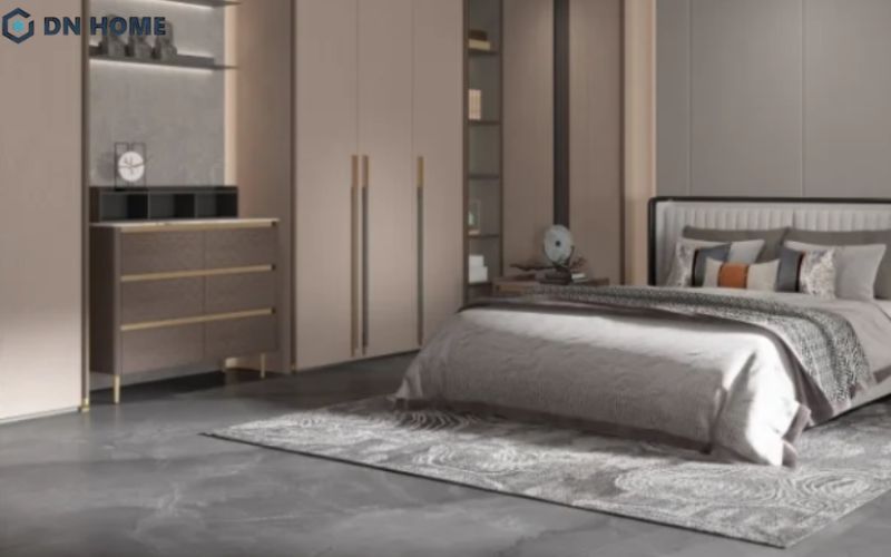 Tủ quần áo kịch trần giúp tối ưu không gian lưu trữ và tăng tính thẩm mỹ cho phòng ngủ