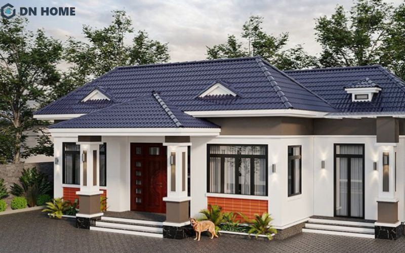 Ngôi nhà cấp 4 rộng rãi giúp các không gian sinh hoạt được phân chia hợp lý