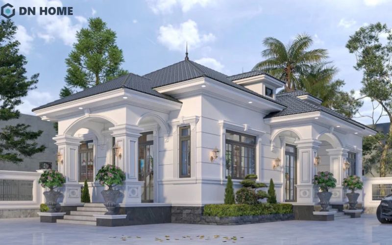 Thiết kế nhà cấp 4 nông thôn 4 phòng ngủ phù hợp với gia đình đông thành viên