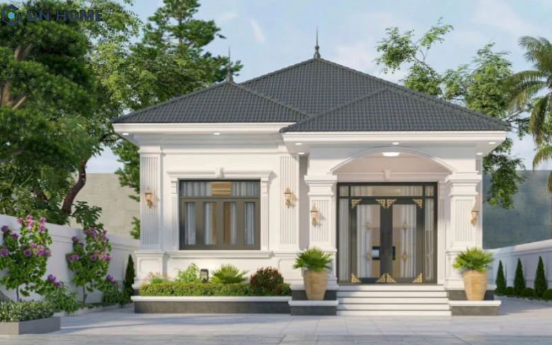 Mặt bằng nhà cấp 4 bốn phòng ngủ được bố trí khoa học và tiện nghi