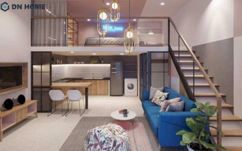 Mẫu nhà cấp 4 có gác lửng giúp tăng diện tích sử dụng hiệu quả