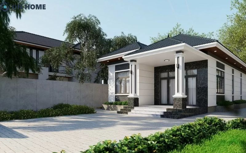 Ngôi nhà cấp 4 mái Thái tạo điểm nhấn kiến trúc nổi bật cho tổng thể công trình