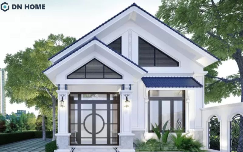 Thiết kế nhà cấp 4 mái Thái hiện đại giúp ngôi nhà thoát nước tốt và bền vững