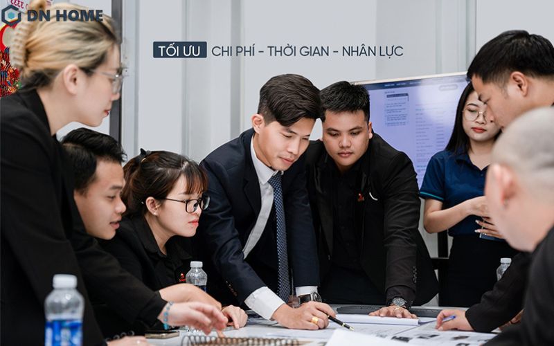 DN HOME với đội ngũ sáng tạo, luôn cập nhật xu hướng thiết kế mới mang đến bản vẽ thiết kế phong cách Dark Design ấn tượng