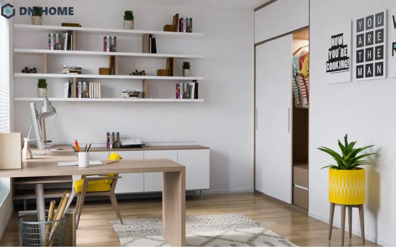 Phòng làm việc nhất định bố trí có ánh sáng tự nhiên để tạo cảm giác tập trung và giảm stress