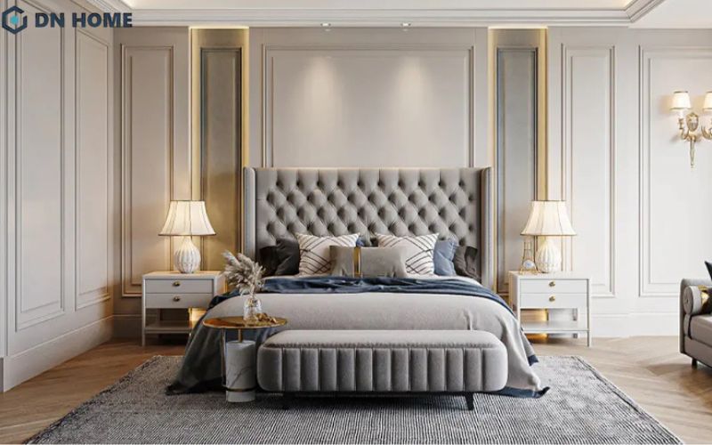 Nên lựa chọn giường king size để làm điểm nhấn cho phòng ngủ lớn