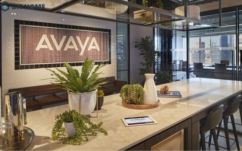 Khu vực pantry trong văn phòng Avaya là nơi trò chuyện, kết nối, nghỉ ngơi và giải tỏa căng thẳng