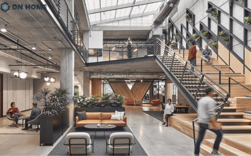 Biophilic Design là yếu tố không thể thiếu khi thiết kế văn phòng làm việc công ty giao dịch viễn thông