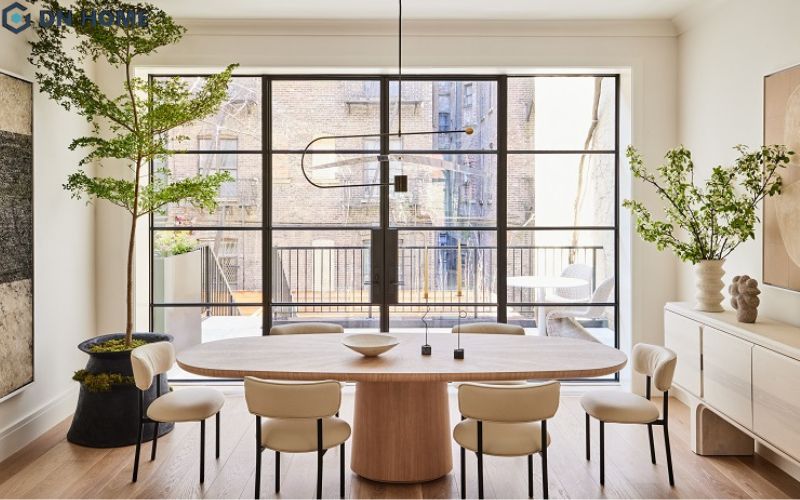 Thiết kế nội thất phòng ăn phong cách tối giản hướng đến sự tinh gọn nhưng vẫn đảm bảo đáp ứng tốt công năng