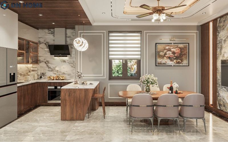 Thiết kế phòng ăn không gian mở đang là xu hướng phổ biến trong không gian sống hiện đại