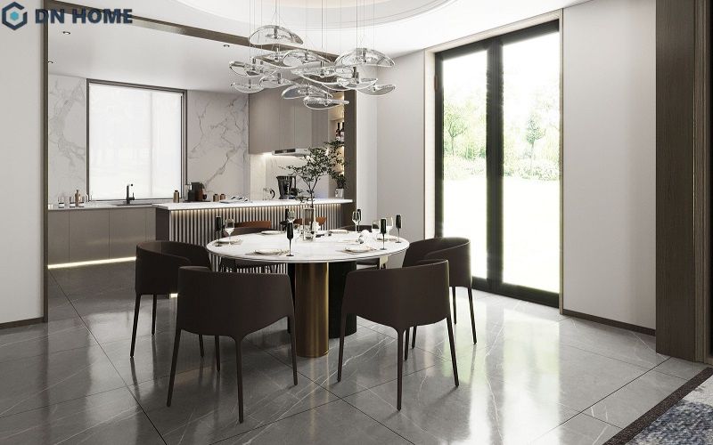 Màu sắc chủ đạo và điểm nhấn nội thất nên được phối hợp hài hoà nhằm tạo ra vẻ đẹp cân đối cho không gian phòng ăn