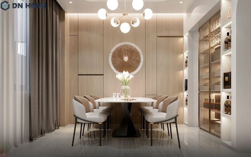 Đèn thả trần với hình dáng độc đáo, tăng thêm phần thẩm mỹ cho không gian