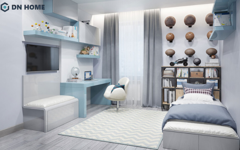 Thiết kế phòng ngủ con trai lớn cần cân bằng giữa thẩm mỹ, công năng và sự riêng tư